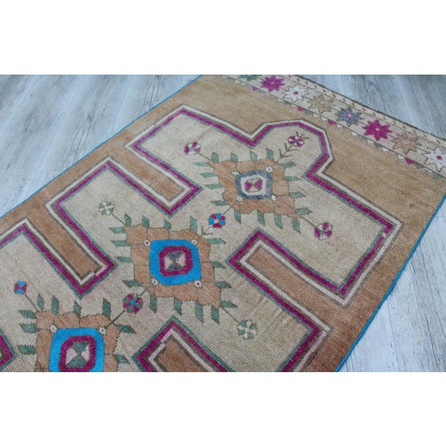 1960s Vintage Turkish Rug Runner - 36"x138" For Sale - Image 5 of 13
