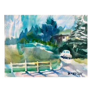 1960s Tina Blakeslee Landscape of a Neighborhood