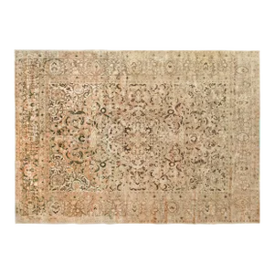 Antique Persian Tabriz Oriental Carpet in Room Size with Central Medallion