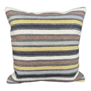 Turkish Hemp Pillow Cushion Natural Beige Brown Cushion Cover 20"x20" For Sale