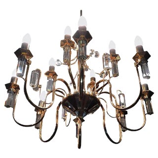 Crystal Chandelier from Sciolari, 1970s For Sale