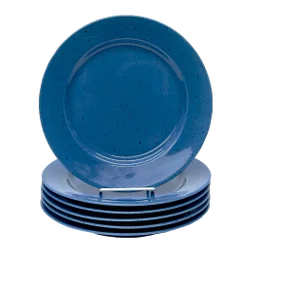 Mid 20th Century Speckled Blue Ceramic Side Plates by Stoneware - Set of 6