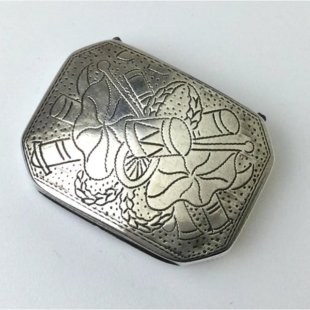 Antique English Sterling Silver Vinaigrette, Birmingham, 1814 For Sale - Image 9 of 9