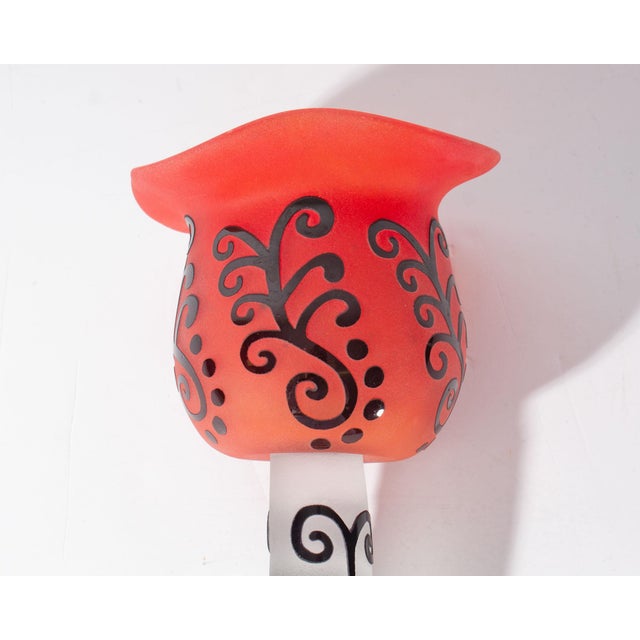 1990s 1998 Art Glass Flower Sculpture by Stephen Fellerman and Clair Raabe For Sale - Image 5 of 8