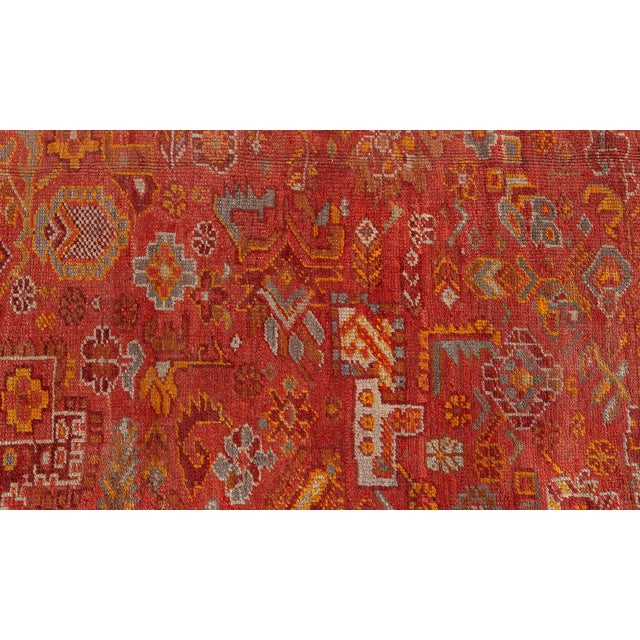 Textile Antique Turkish Oushak Rug For Sale - Image 7 of 8