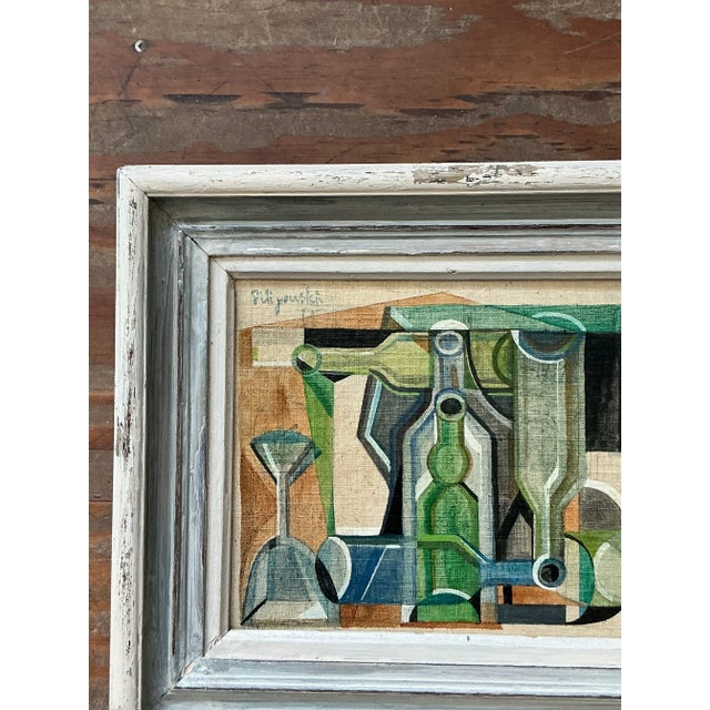 Vintage Boho Original Abstract Oil on Canvas For Sale In West Palm - Image 6 of 11