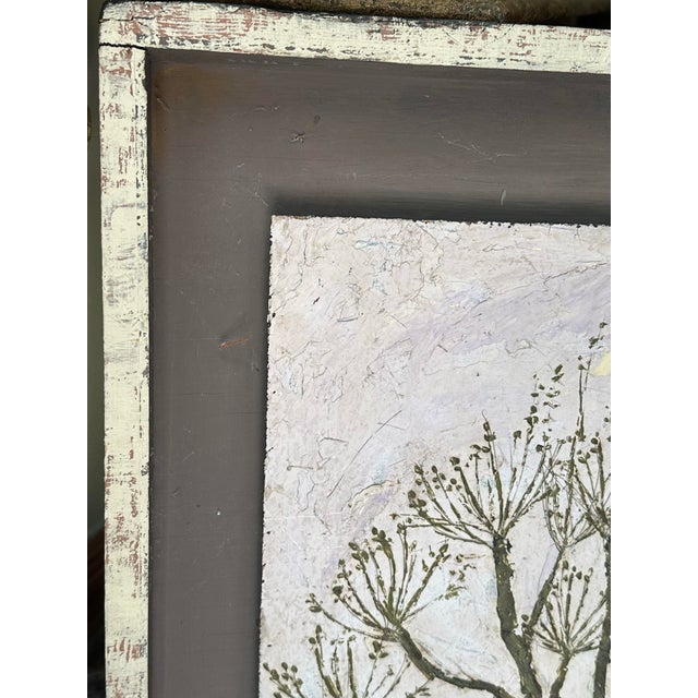 Wood Mid-Century Modern Norbert Smith Impasto Architectural Landscape Cityscape Painting. For Sale - Image 7 of 12