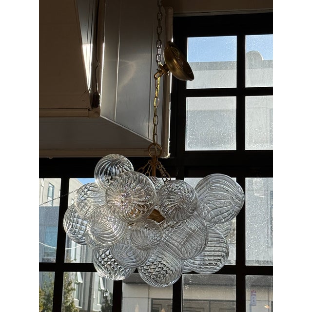 Modern Julie Neill for Restoration Hardware Talia Round Chandelier, Gilt For Sale - Image 3 of 12