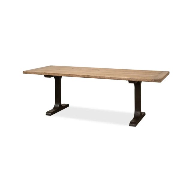 Beige Industrial Dining Table For Sale - Image 8 of 11