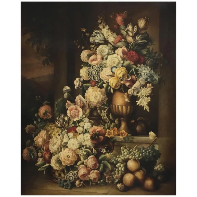 Flowers - Carlo De Tommasi Italia 2013 - Oil on canvas mis. cm. 110x90. Gold leaf gilded and laquered wooden frame ext....