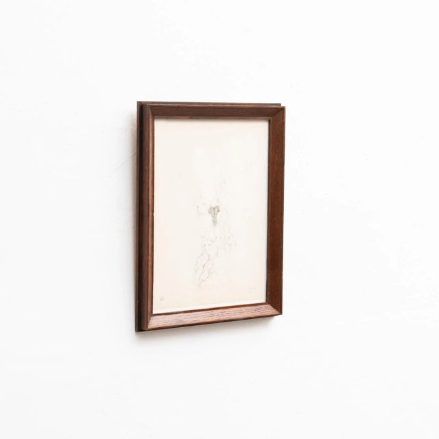 Dora Maar, Pointillist Colored Drawing, 1960, Ink on Paper, Framed For Sale - Image 3 of 15