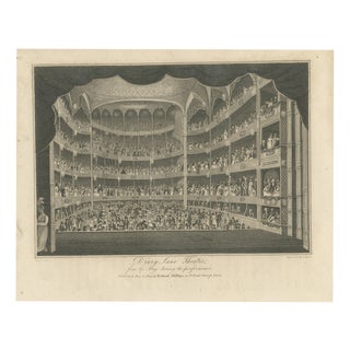 Isaac Taylor, Drury Lane Theatre from the Stage During the Performance, 1804, Engraving For Sale