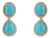 8.94ct Sleeping Beauty Turquoise Drop Earrings With Diamonds in 14k Gold- 2 Pieces For Sale