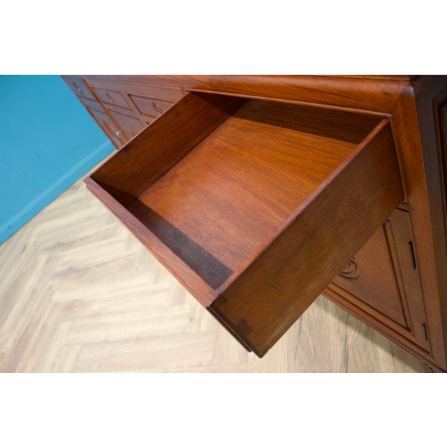 Brown Mid-Century Chinese Sideboard in Teak, 1970s For Sale - Image 8 of 12