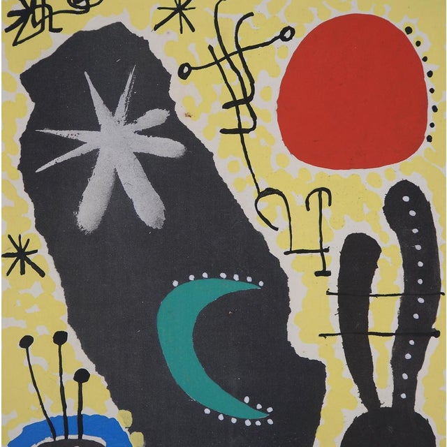 Joan Miró (1893-1983) Surrealist Figure Original color stencil Signed in the plate On wove paper, 24 x 31 cm (approx. 9 x...