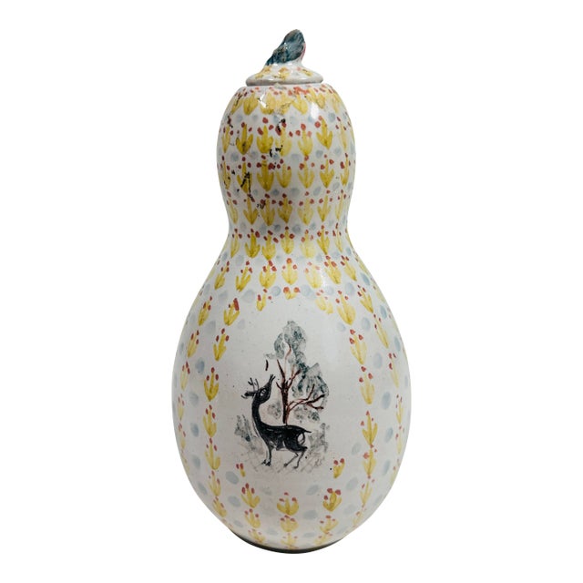 Bjørn Wiinblad Ceramic Figure Vase W/Lid Signed by Artist Rare HTF #204 1951 5” For Sale