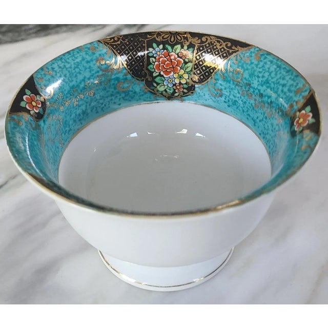 1910s Antique Noritake Pattern Number N3060 Rice Bowl - Green M Stamp For Sale - Image 5 of 12