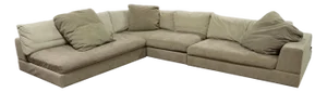 Contemporary Modern Arketipo Large L Shape 3 Piece Sectional Sofa Italy 1990s