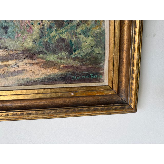 Maurice Braun (1877–1941) “Autumn Glow” Impressionist Landscape Oil on Canvas Painting For Sale - Image 10 of 12