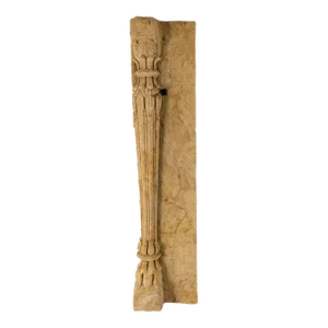 18th Century Carved Sandstone Architectural Fireplace Column Pilaster Fragment