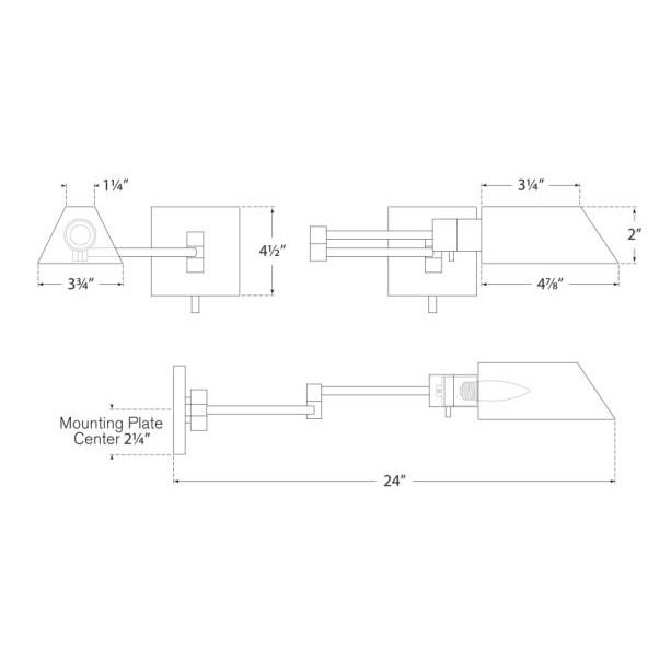 2020s Visual Comfort Signature Studio Swing Arm Wall Light in Antique Nickel For Sale - Image 5 of 5