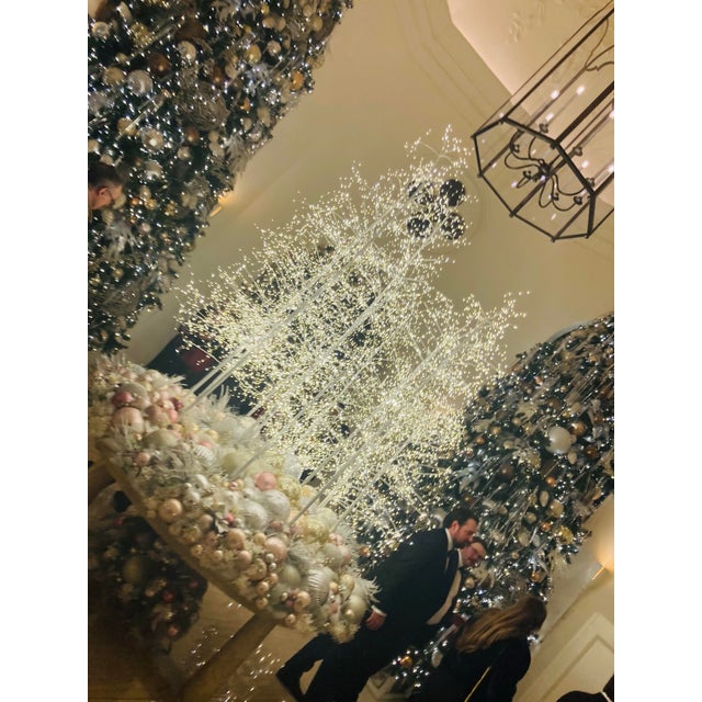 Platinum Christmas Ornament Collection Small Shiny & Matte Round Balls in Silver & Platinum For Sale - Image 8 of 8