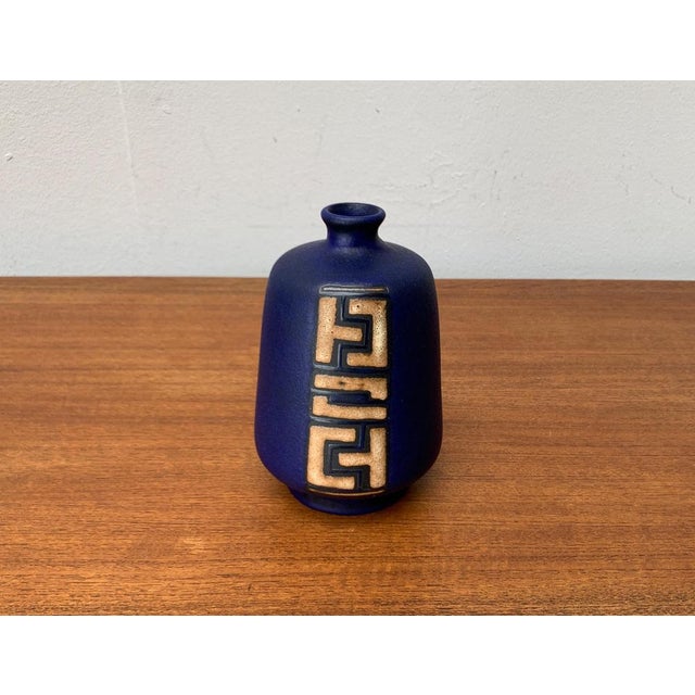 Mid-Century West German Minimalist Pottery WGP Vase from Ruscha, 1960s For Sale - Image 4 of 17