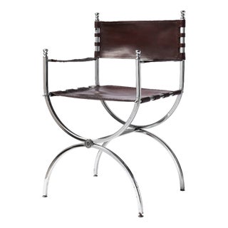 Savonarola Armchair from Maison Jansen, 1960s For Sale