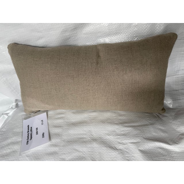17th Century Antique Brussels Tapestry Pillow, 17th Century Baroque For Sale - Image 5 of 5