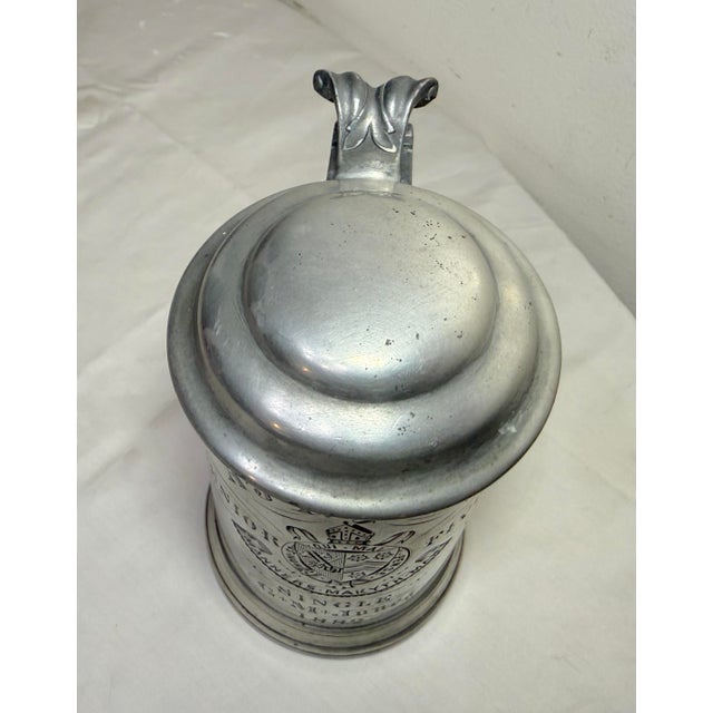 Antique 1882 Engraved Pewter College Football Junior 5 Tankard Trophy Stein Mug For Sale - Image 9 of 17