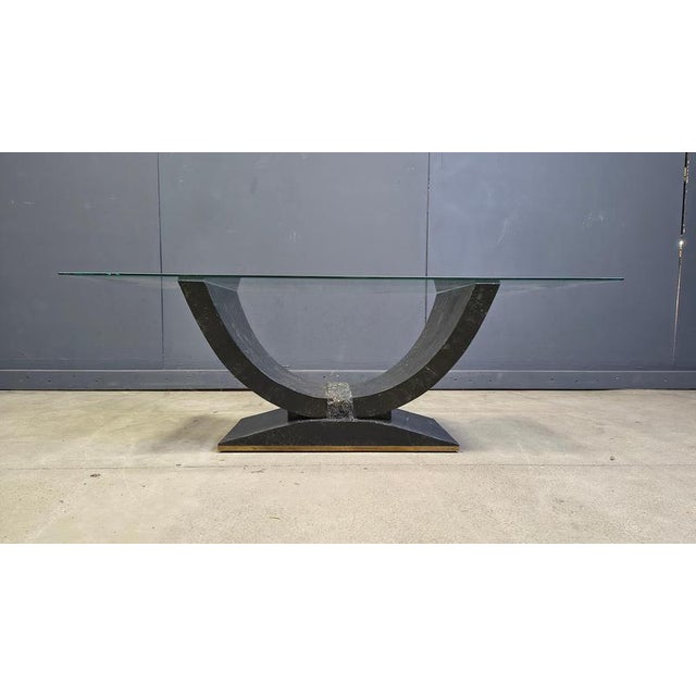 Glass Vintage Tessellated Coffee Table from Maitland Smith, 1980s For Sale - Image 7 of 12