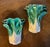 Chinoiserie Antique 19th Century Chinese Pottery Wall Pockets or Vases in the Form of Bok Choy Cabbage - A Pair For Sale - Image 3 of 12