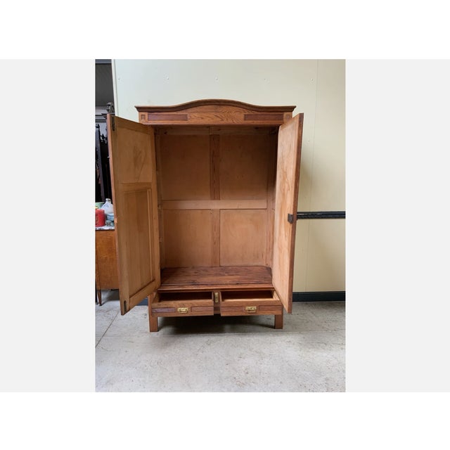 1910s Antique Art Nouveau Wardrobe or Linen Cupboard, 1910 For Sale - Image 5 of 12