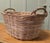 Brown French Antique Market Basket, 1920 For Sale - Image 8 of 9