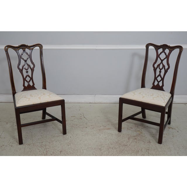 Set of 8 Henkel Harris Model 115 Mahogany Dining Room Chairs For Sale - Image 10 of 18