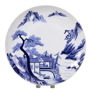 19th Century Chinese Blue & White Porcelain Imari Charger