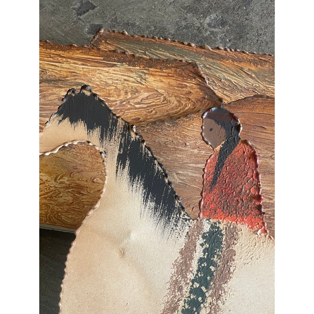 Metal Curtis Jere Native American Metal Art Sculpture “The Journey” Signed C. Jere 1993 For Sale - Image 7 of 9