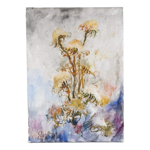 Giovanni Lovetti, Floral Scene, Oil on Canvas For Sale