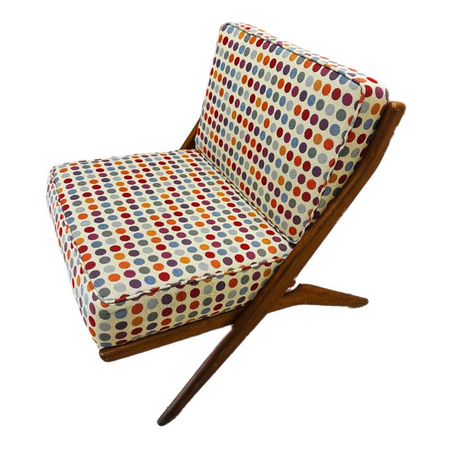An iconic 1960's Swedish Modern Scissor lounge chair designed by Folke Ohlsson for DUX. The chair has been thoroughly...