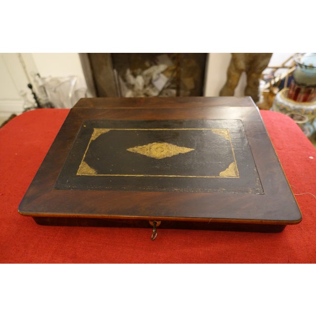 Large Napoleon III Writing Desk in Mahogany, 1890s For Sale - Image 6 of 6