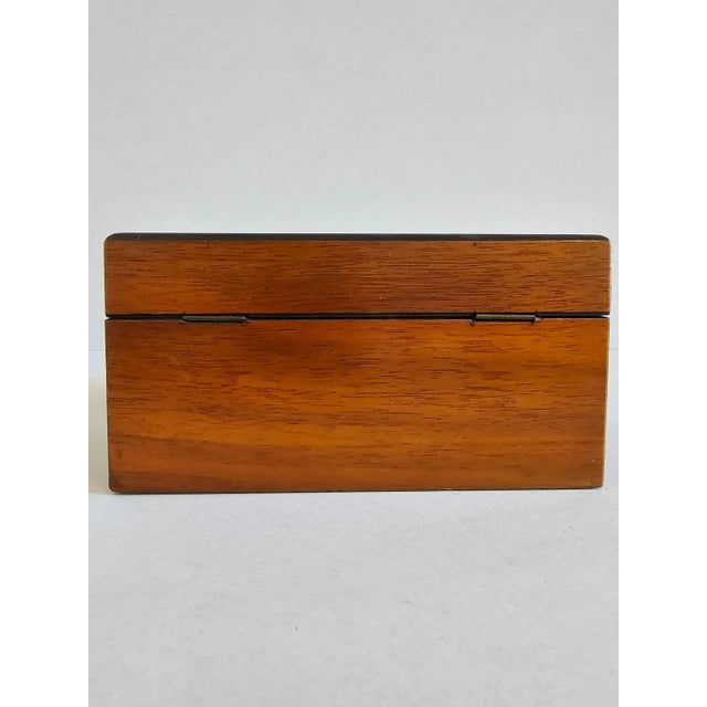 Wood Antique Burled Walnut Voting Box - Still Bank Table Box For Sale - Image 7 of 10