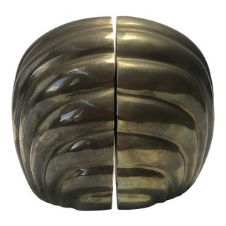 Gump’s of San Francisco Brass Bookends - a Pair For Sale