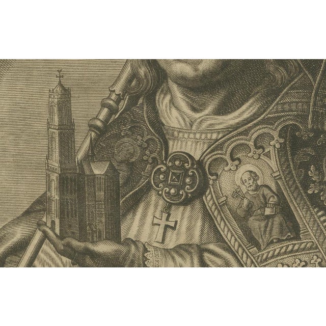Robert Lommelin, Saint Willibrord, Apostle to the Frisians, 1667, Engraving For Sale - Image 3 of 6
