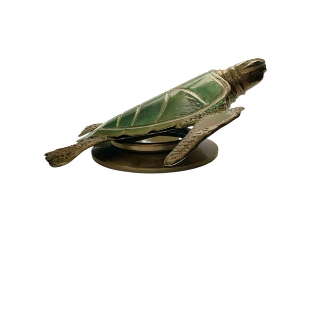 Metal Sea Turtle Sculpture Original Heavy Stainless Steel Welded Art Costal Decor For Sale - Image 7 of 9