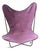 Mid-Century Modern Hardoy Style Welded Solid Wrought Iron BKF Butterfly Chair With Purple Canvas Seat For Sale
