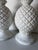 White Vintage Coastal Plaster Pineapple Table Lamps – A Pair For Sale - Image 8 of 13