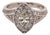 Diamond Ring 14k White Gold 0.45 TCW 4.88g Certified, Size 6.5 For Sale
