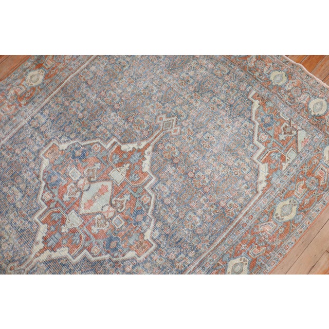 Antique Zabihi Collection Persian Senneh Accent Size Rug For Sale - Image 4 of 8