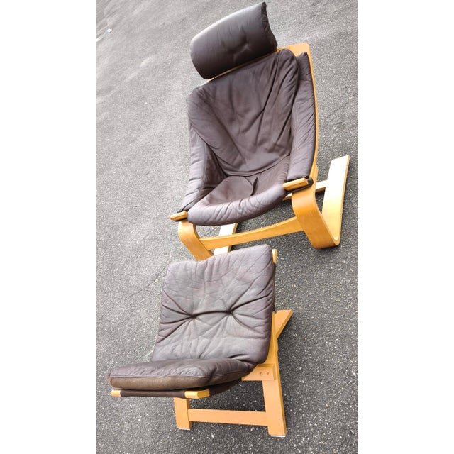 Swedish Kroken Lounge Chair and Ottoman by Åke Fribyter for Nelo, Set of 2 For Sale - Image 9 of 10