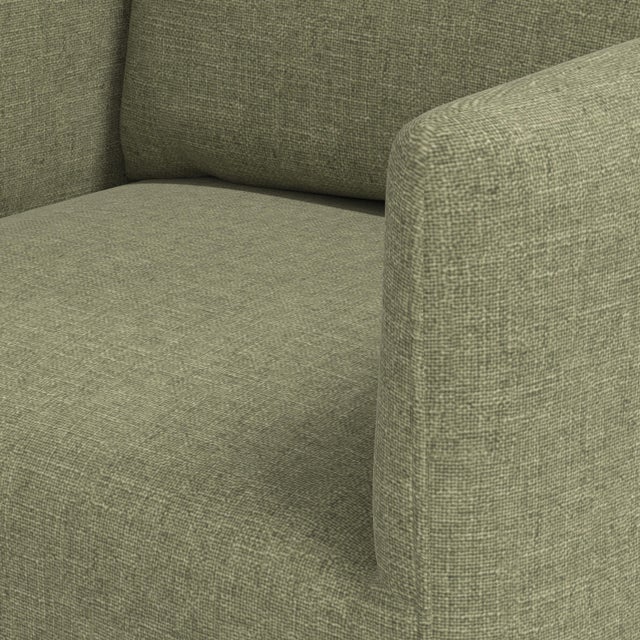 Textile Stoffer Home x Cloth & Company Lindy Dining Arm Chair Slipcover in Textured Linen Laurel For Sale - Image 7 of 7